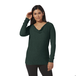 Royal Robbins Women’s Sweaters Green Model Close-up 51491