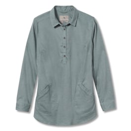 Royal Robbins Hemp Chambray L/S Women’s Shirts Grey, Blue Main Front 61778