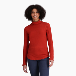 Royal Robbins Women’s Shirts Red Model Close-up 77531