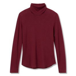 Royal Robbins Vacationer Turtleneck L/S Women’s Shirts Red Main Front 62646