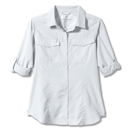 Royal Robbins Bug Barrier Expedition L/S Women’s Shirts White Main Front 31471