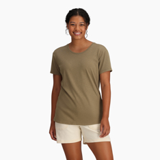 Royal Robbins Women’s T-shirts & Tanks Green Model Close-up 81797
