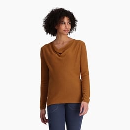 Royal Robbins Women’s Sweaters Brown Model Close-up 77537