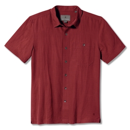 Royal Robbins Mojave Pucker Dry S/S Men’s Shirts Red Main Front 45018
