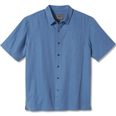 Royal Robbins Desert Pucker Dry Short Sleeve Men’s Shirts Blue Main Front 30853