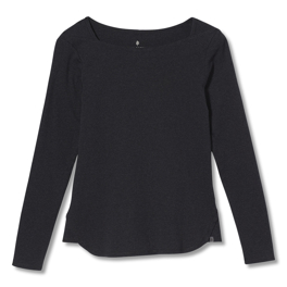 Royal Robbins Kickback Organic Cotton Square Neck Women’s Sweaters Black Main Front 40067