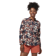 Royal Robbins Bug Barrier Expedition II L/S Print Blue Women’s