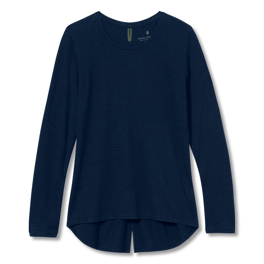 Royal Robbins Vacationer Stripe Tee L/S Women’s Shirts Blue Main Front 62641