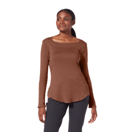 Royal Robbins Women’s Sweaters Brown Model Close-up 62704