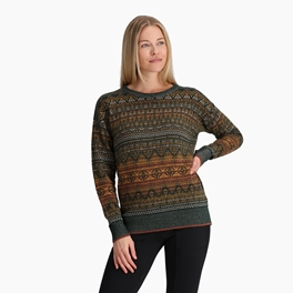 Royal Robbins Women’s Sweaters Brown Model Close-up 77403