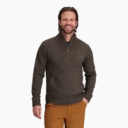 Royal Robbins Men’s Sweaters Black, Grey, Brown Model Close-up 77454