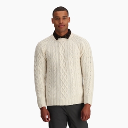 Royal Robbins Men’s Sweaters White Model Close-up 77473
