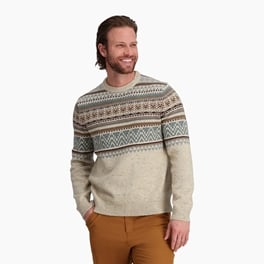 Royal Robbins Men’s Sweaters White, Brown, Beige Model Close-up 77644