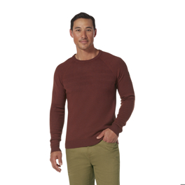 Royal Robbins Men’s Sweaters Khaki, Red Model Close-up