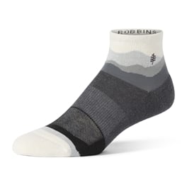 Royal Robbins Treetech Quarter Pattern Sock Unisex Socks Black Main Front 55402