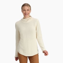 Royal Robbins Women’s Sweaters White Model Close-up 77564