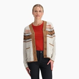 Royal Robbins Women’s Sweaters Brown Model Close-up 78196