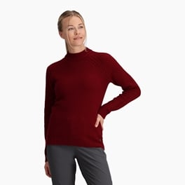 Royal Robbins Women’s Sweaters Red Model Close-up 77558