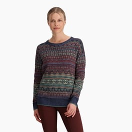 Royal Robbins Women’s Sweaters Blue Model Close-up 77406