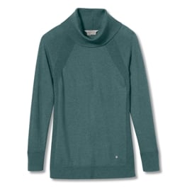 Royal Robbins Westlands Funnel Neck Women’s Sweaters Turquoise Main Front 62877