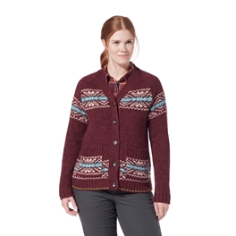 Royal Robbins Women’s Sweaters Red Model Close-up 62919