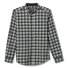 Royal Robbins Lieback Organic Cotton Flannel L/S Men’s Shirts Grey Main Front 40182