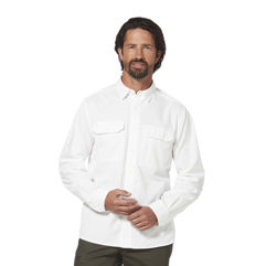 Royal Robbins Men’s Shirts White Model Close-up