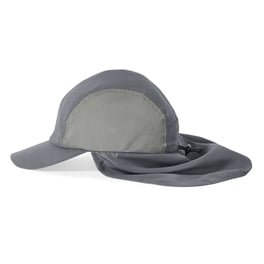 Royal Robbins Bug Barrier Convertible Sun Cap Unisex Hats Grey, Blue Main Front 44917